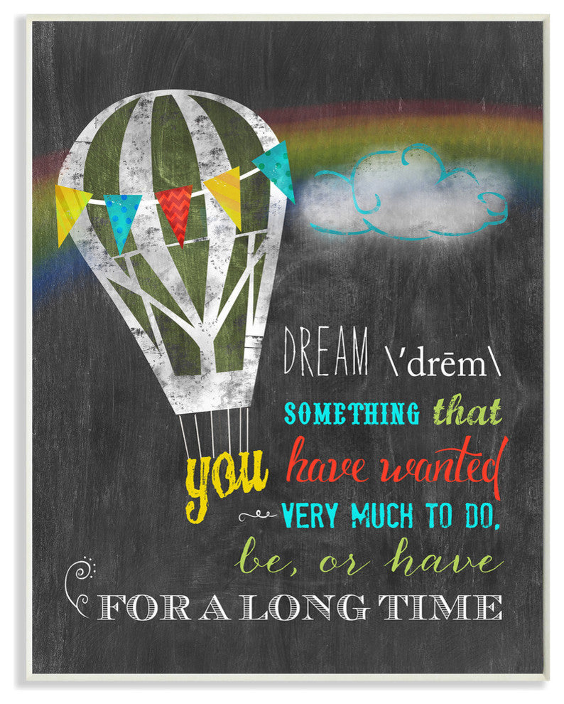 Dream Definition with Balloon Art Wall Plaque