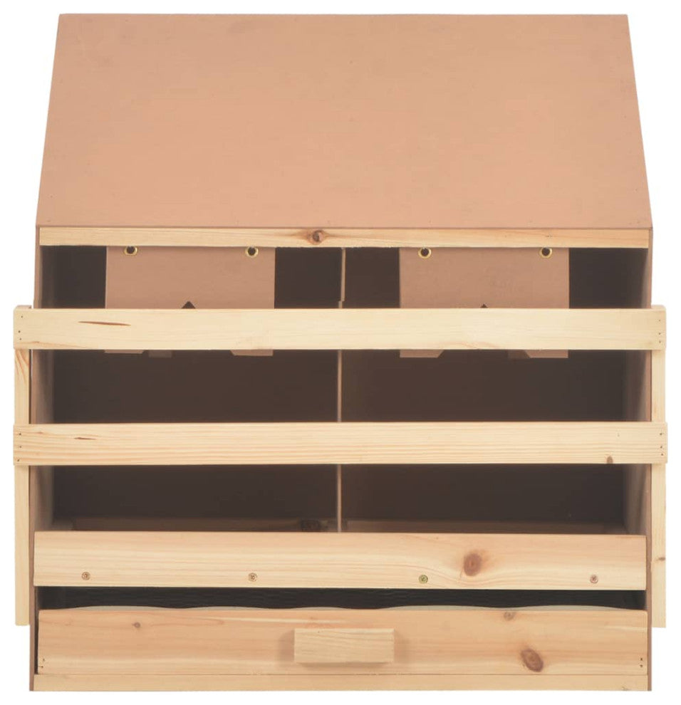 vidaXL Chicken Nesting Boxes 2 Compartments Hen Laying Nest Solid Wood Pine