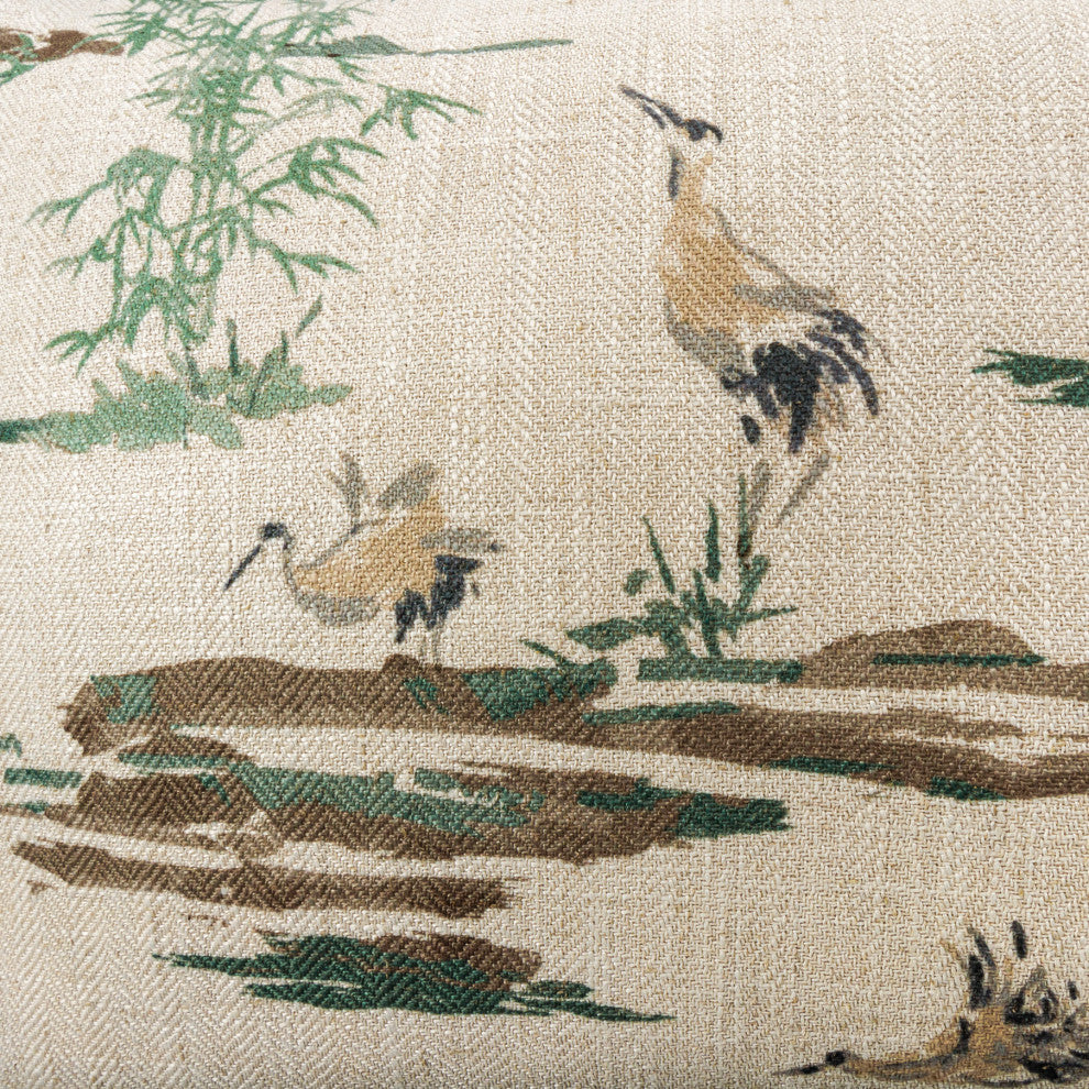 Eden Akari 22" Square Pillow, Set of 2, Basil Green