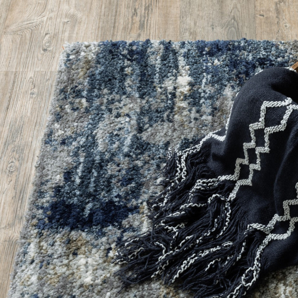 4'X6' Gray And Blue Gray Skies Area Rug