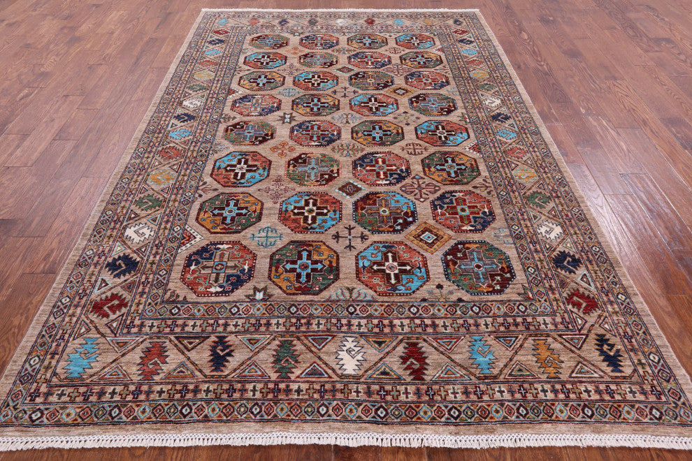 Bokhara Handmade Wool Rug 6' 9" X 10' 0" Q11279