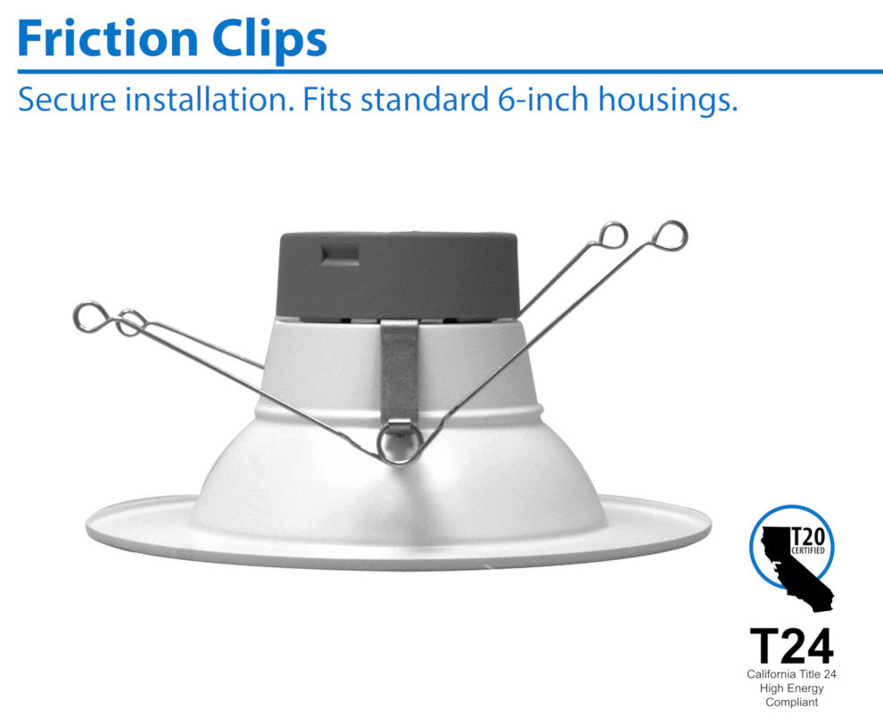 DLR566091203KWH-12PK 5/6", White Recessed LED Downlight, 12 Pack