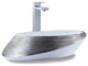 Fine Fixtures Luxury Vessel, Oval 20"x15", Brushed Silver
