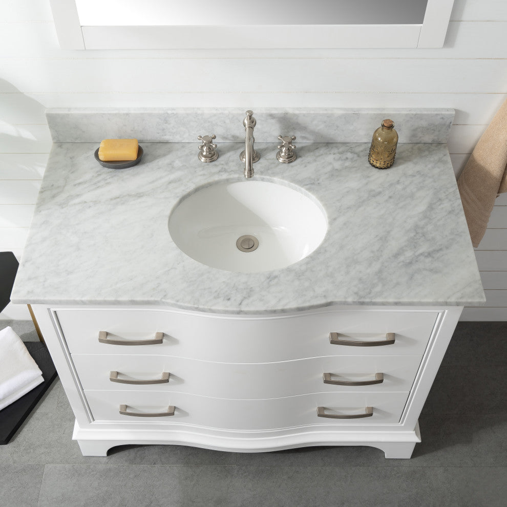 Monroe 42" Bathroom Vanity, White