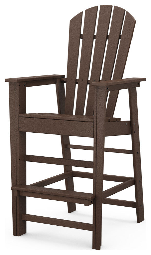 Polywood South Beach Bar Chair, Mahogany