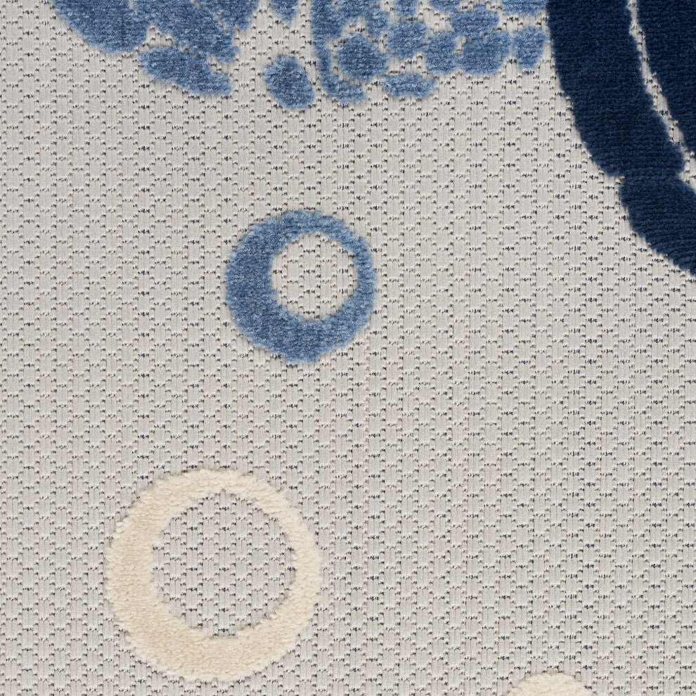 Nourison Aloha 6' x 9' Navy Blue Coastal, Nautical & Beach Area Rug