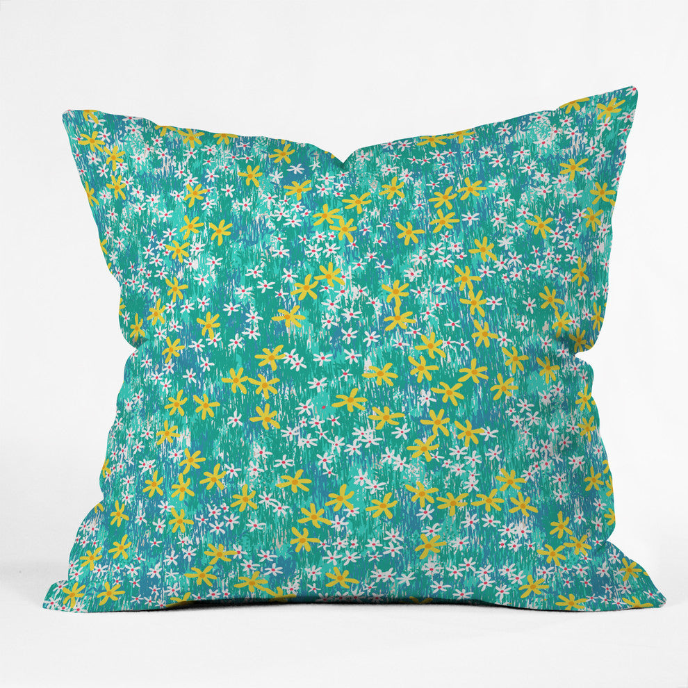 Joy Laforme Wild Daisies Outdoor Throw Pillow