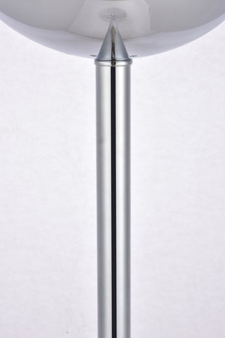 Midcentury Modern Chrome And Frosted White 1-Light Floor Lamp