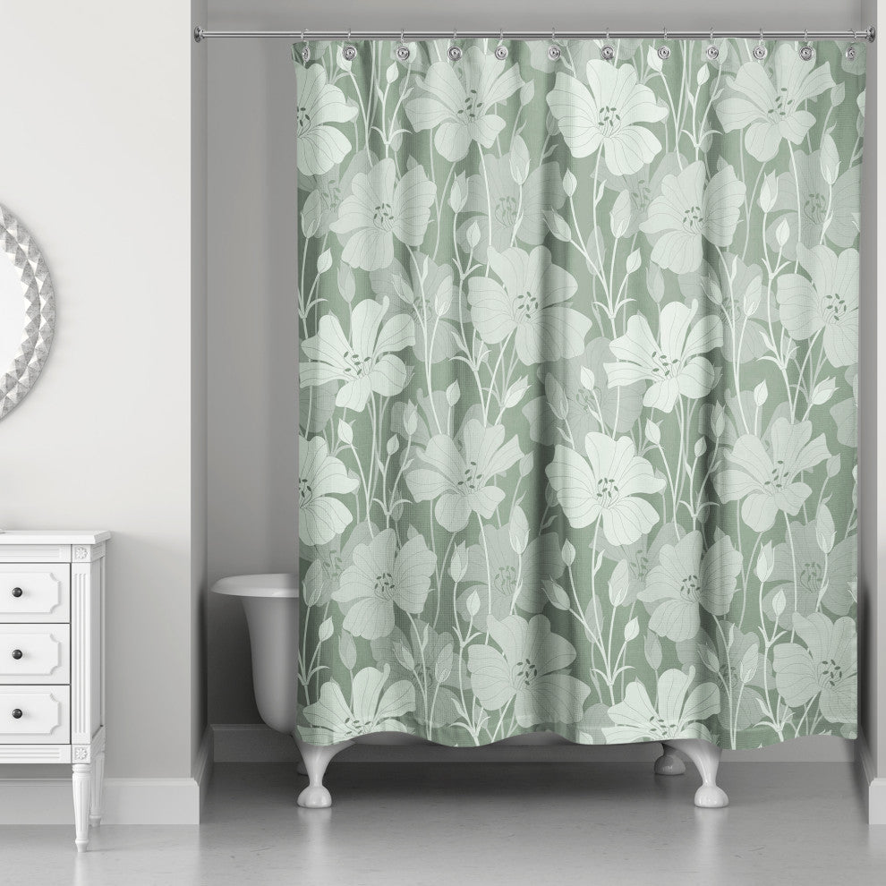 Floral Blooms 2 71x74 Shower Curtain