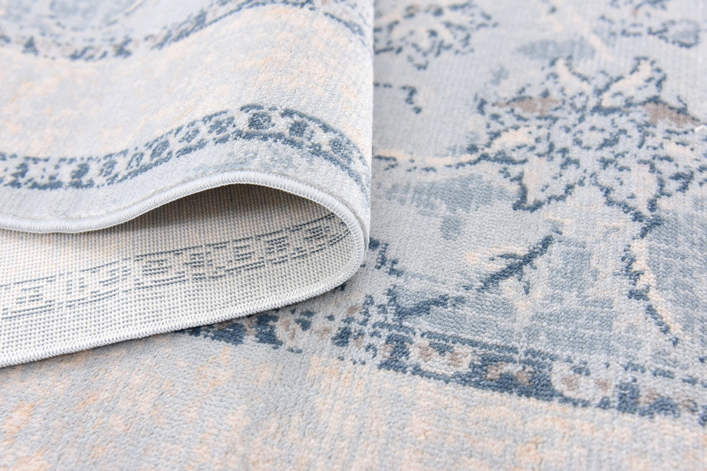 Unique Loom Light Blue Hickory Paris 3' 3 x 5' 3 Area Rug