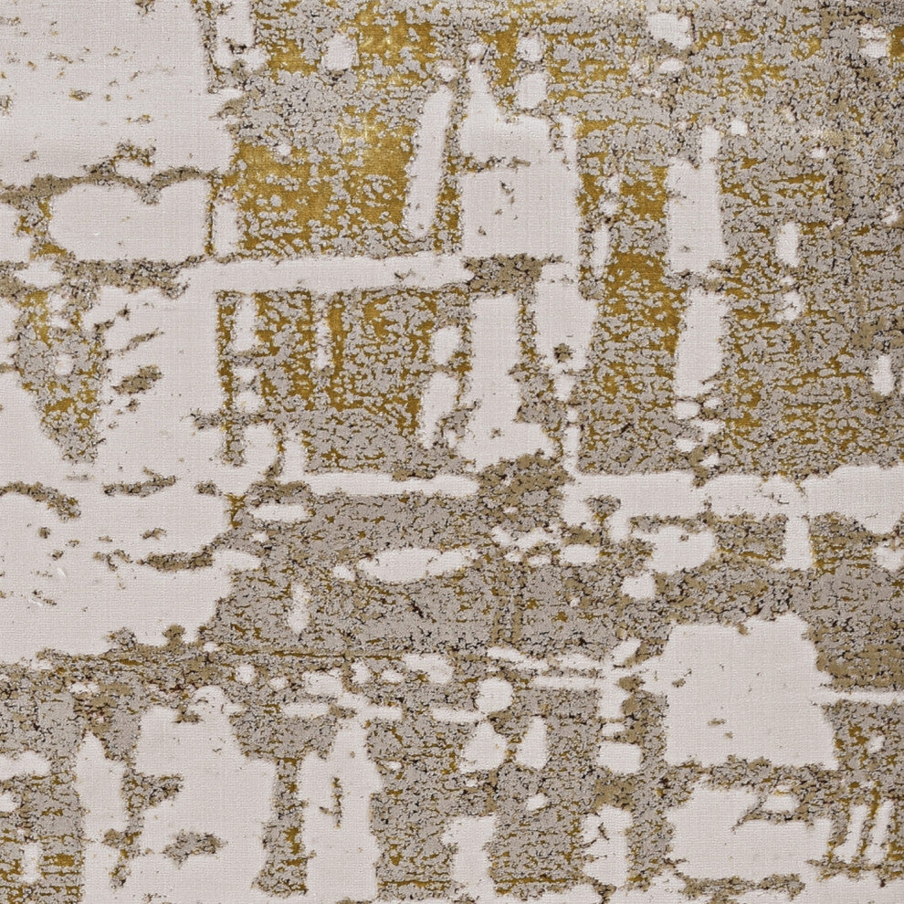 KAS Luna 7132 Ivory/Gold Escape Area Rug, 5'3"x7'7"