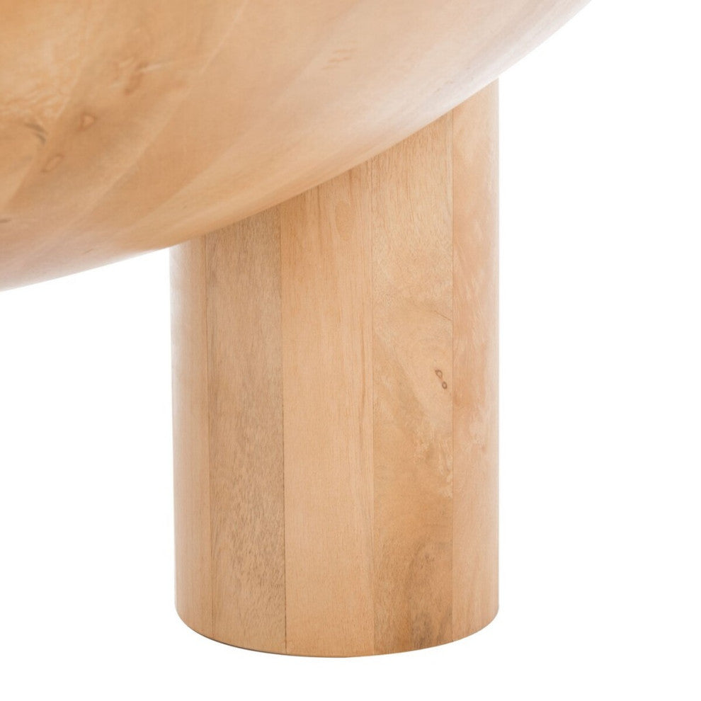 Safavieh Couture Calhoun Round Wood Coffee Table, Natural