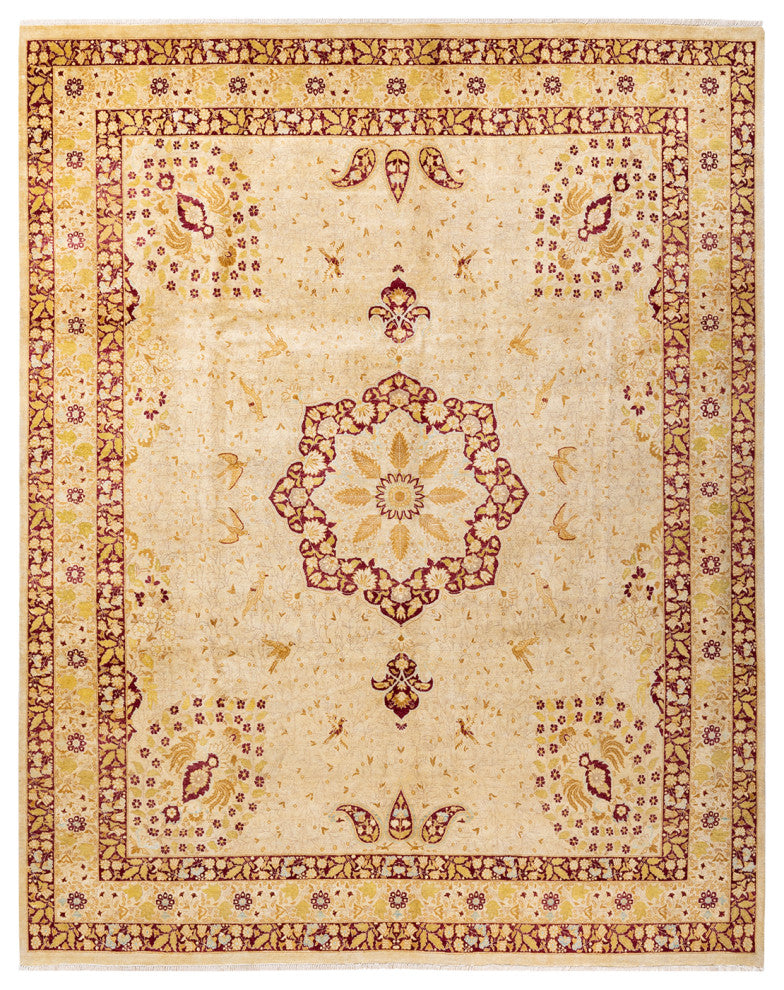 Mogul, One-of-a-Kind Hand-Knotted Area Rug Yellow, 8' 1" x 10' 1"