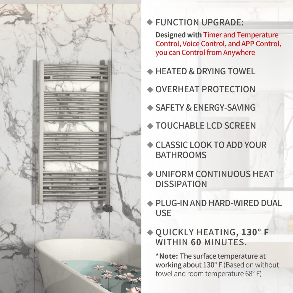 HEATGENE Smart Towel Warmer With Timer and Temperature Control, Brush