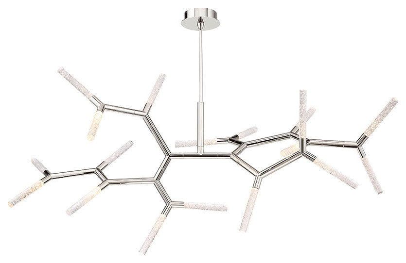 Modern Forms Kryptonite 65" LED Chandelier in Polished Nickel