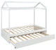 Gewnee House Bed with Trundle, can be Decorated in White