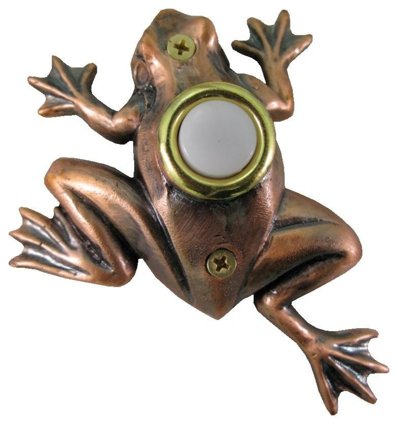 Bronze Plated Frog Doorbell
