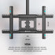 ONKRON Ceiling TV Mount Hanging TV Bracket for 32'' - 70'' up to 150 lbs, Black