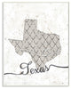 Stupell Industries Texas Patterned Grey US State Design, 13 x 19