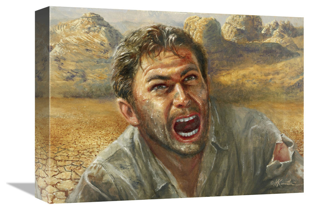 "Dying of Thirst" Stretched Canvas Giclee by Mort Kunstler, 16"x12"