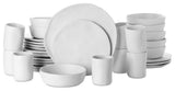 Stone by Mercer Project Hekonda Debossed Stoneware 32 Piece Dinnerware Set,White