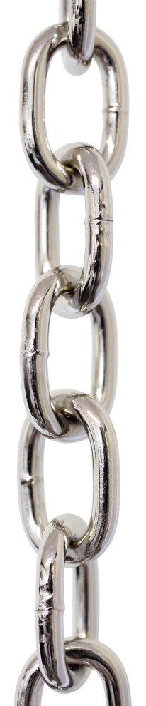 RCH Hardware Steel Standard Link Chandelier Chain, 3', Polished Nickel, W30