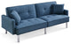 Tonopah 85" Tufted Futon Convertible Sleeper Sofa, Blue