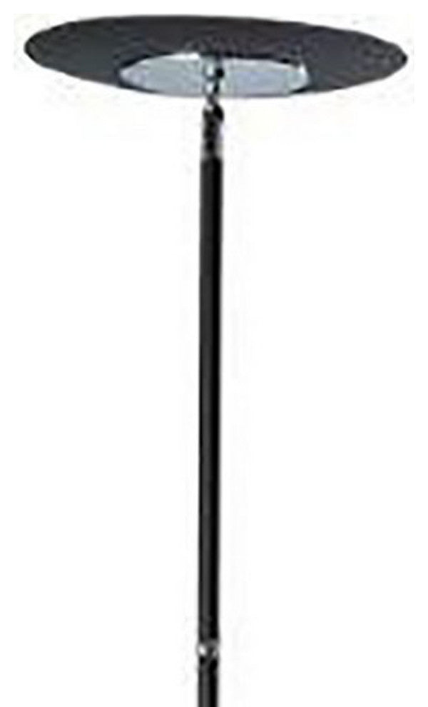 Benzara BM240394 Floor Lamp, Adjustable Torchiere Head/Sleek Metal Body, Black