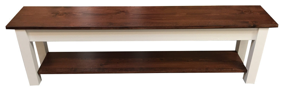 1776 Storage Bench, Shoe Rack Bench, 66"