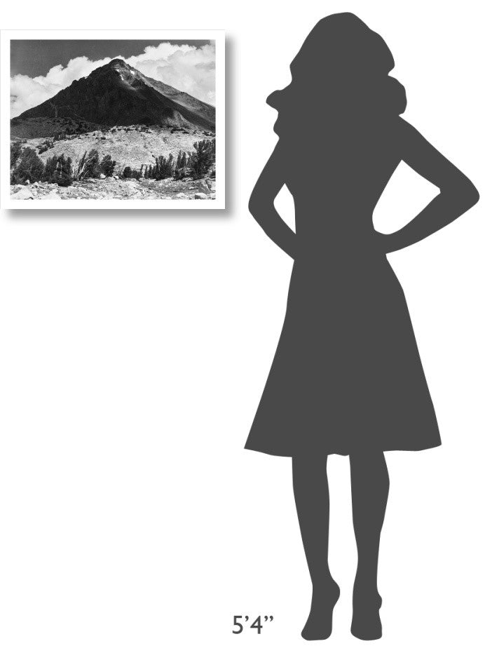 "Pinchot Pass, Mt. Wynne, Kings River Canyon, 1936" Paper Art, 24"x19"