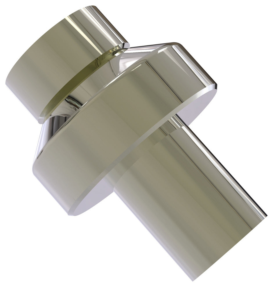 1" Cabinet Knob, Polished Nickel