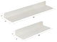 Saffron Fabs Metal Wall Shelves, White, 2 Piece Set: 24x8 & 36x8