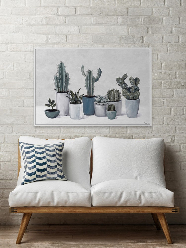 "My Succulent Collection" Floater Framed Painting Print on Canvas