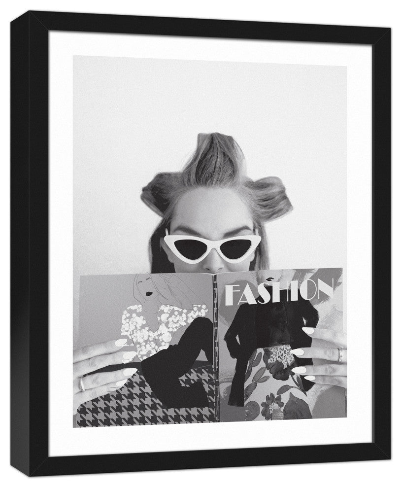 Beauty Salon Magazine 16"x20" Black Framed Canvas