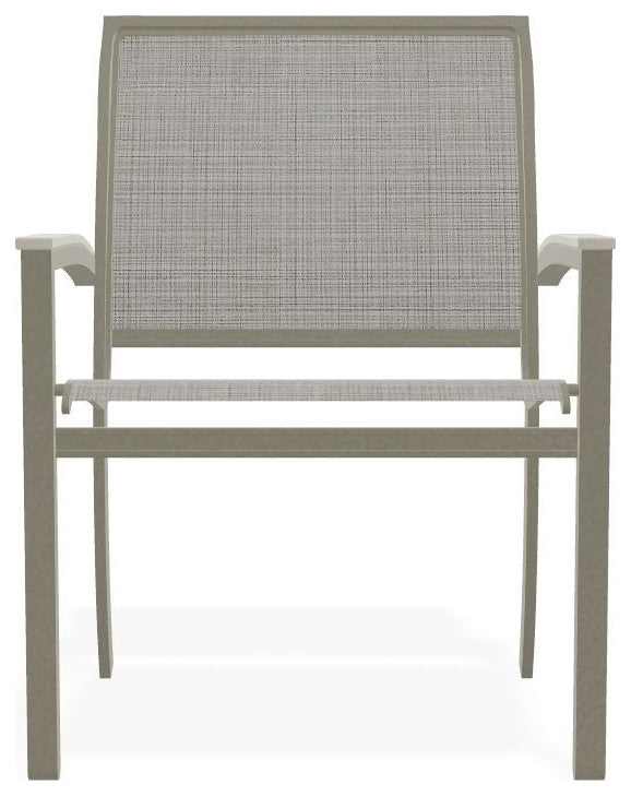 Bazza Sling Stackable Outdoor Dining Chair, Deacon/Storm