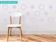Hexagon Fabric Wall Decals, Set of 16, Light Purple