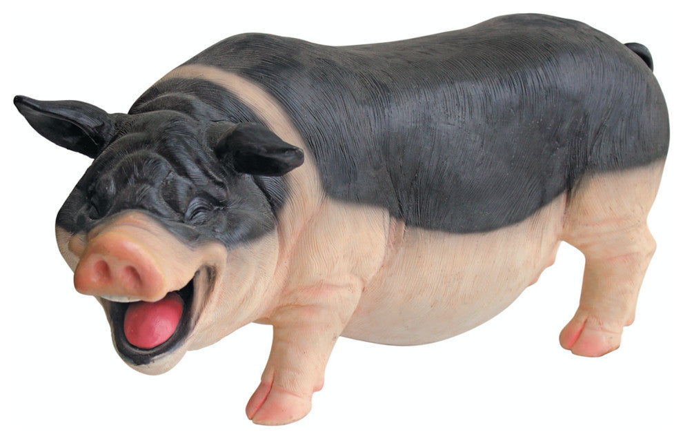 Laughing Pig Statue