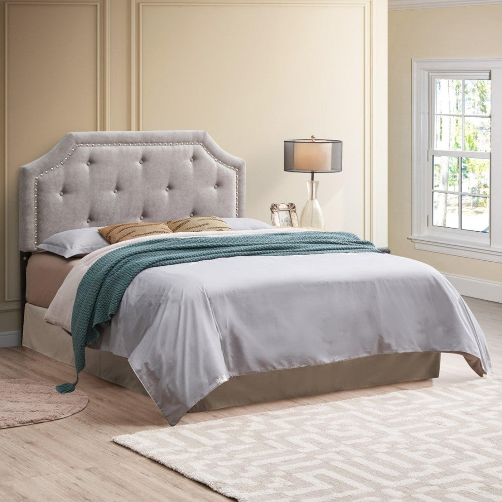 Franklin 61.02" W Gray Queen Expandable Width Headboard