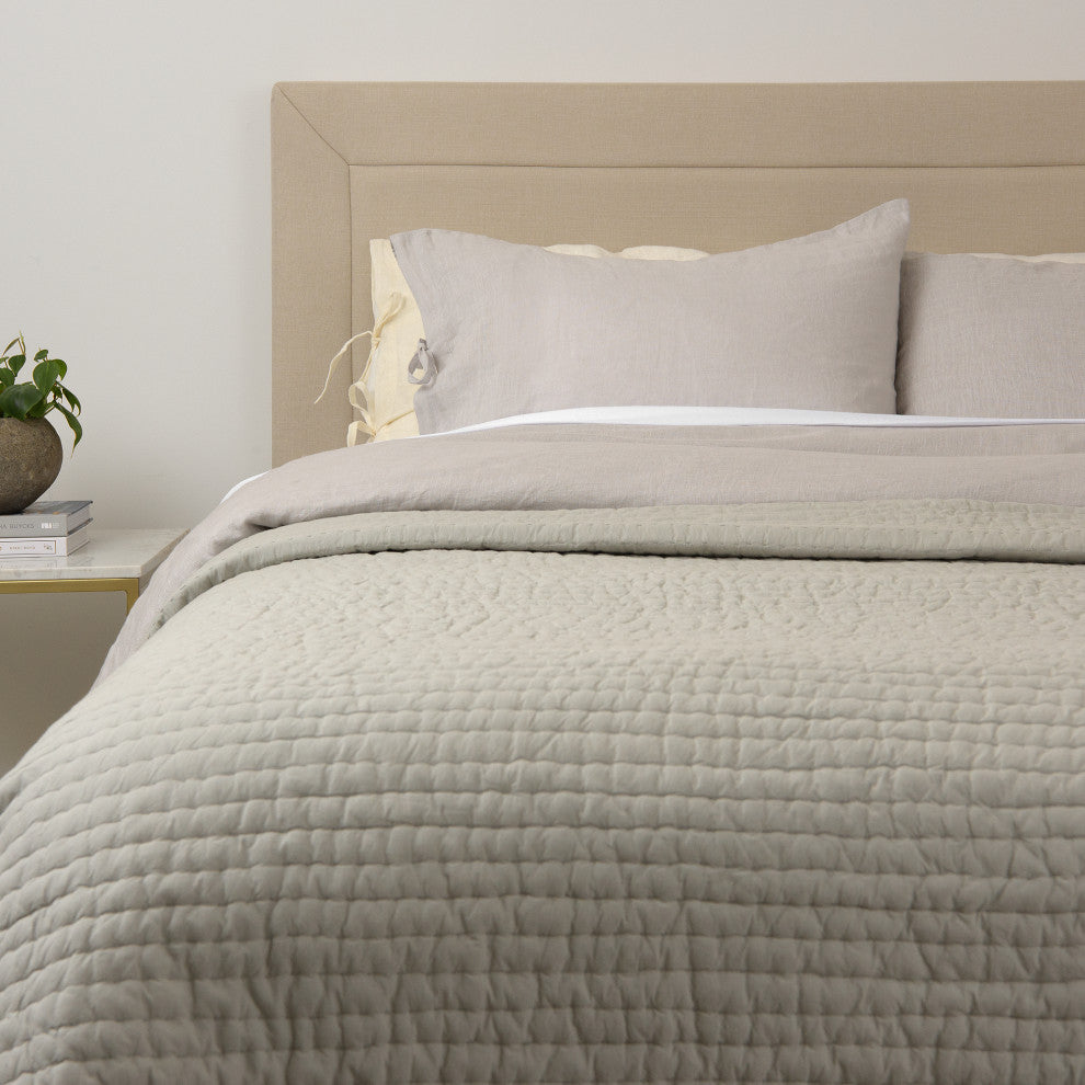 Cotton Quilt, Sage, Queen