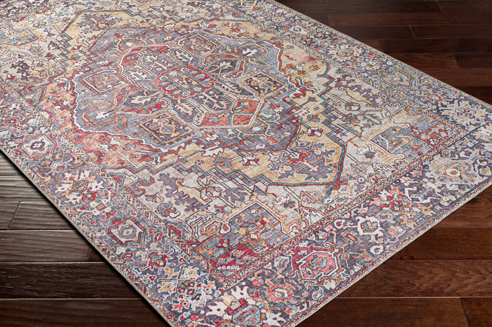 Iris IRS-2358 Traditional Denim/Charcoal 7'6"x9'6" Area Rug