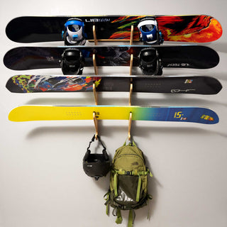 Bamboo Skateboard Rack & Snowboard Rack - The Moloka'i Series, Birch, Quad