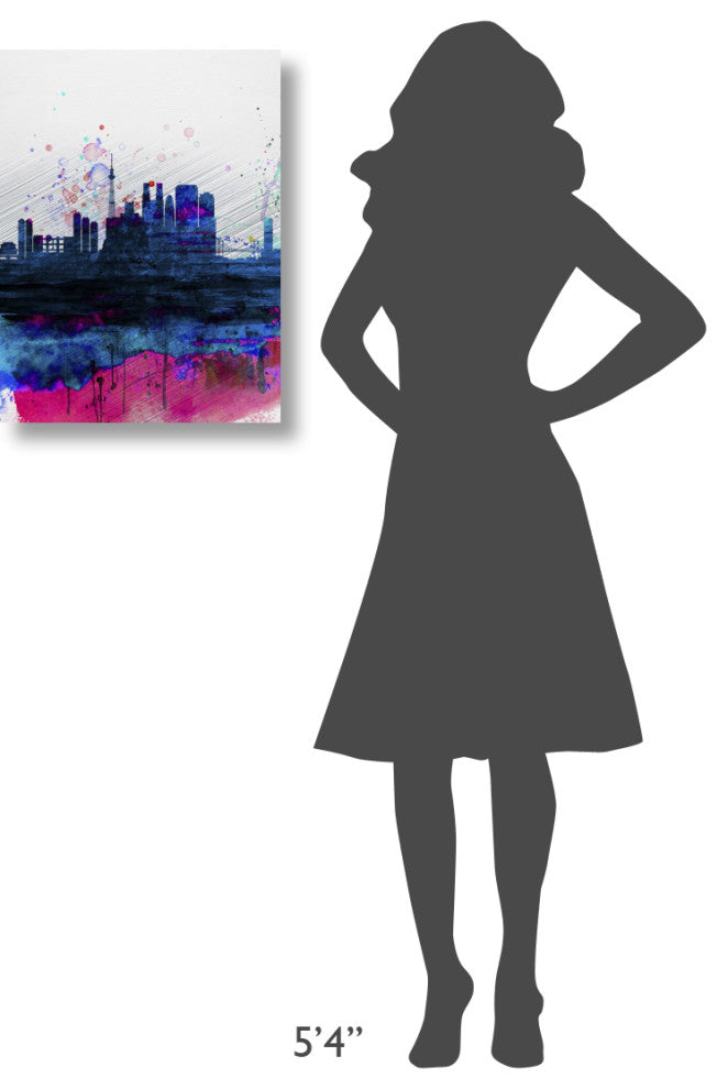 "Tokyo Watercolor Skyline" Fine Art Print