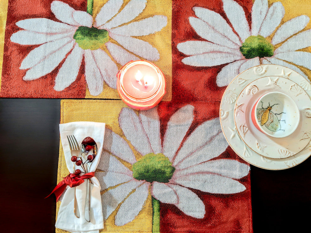 Tache Spring Decorative Loves Me Not Tapestry Table Runners, 13"x90"