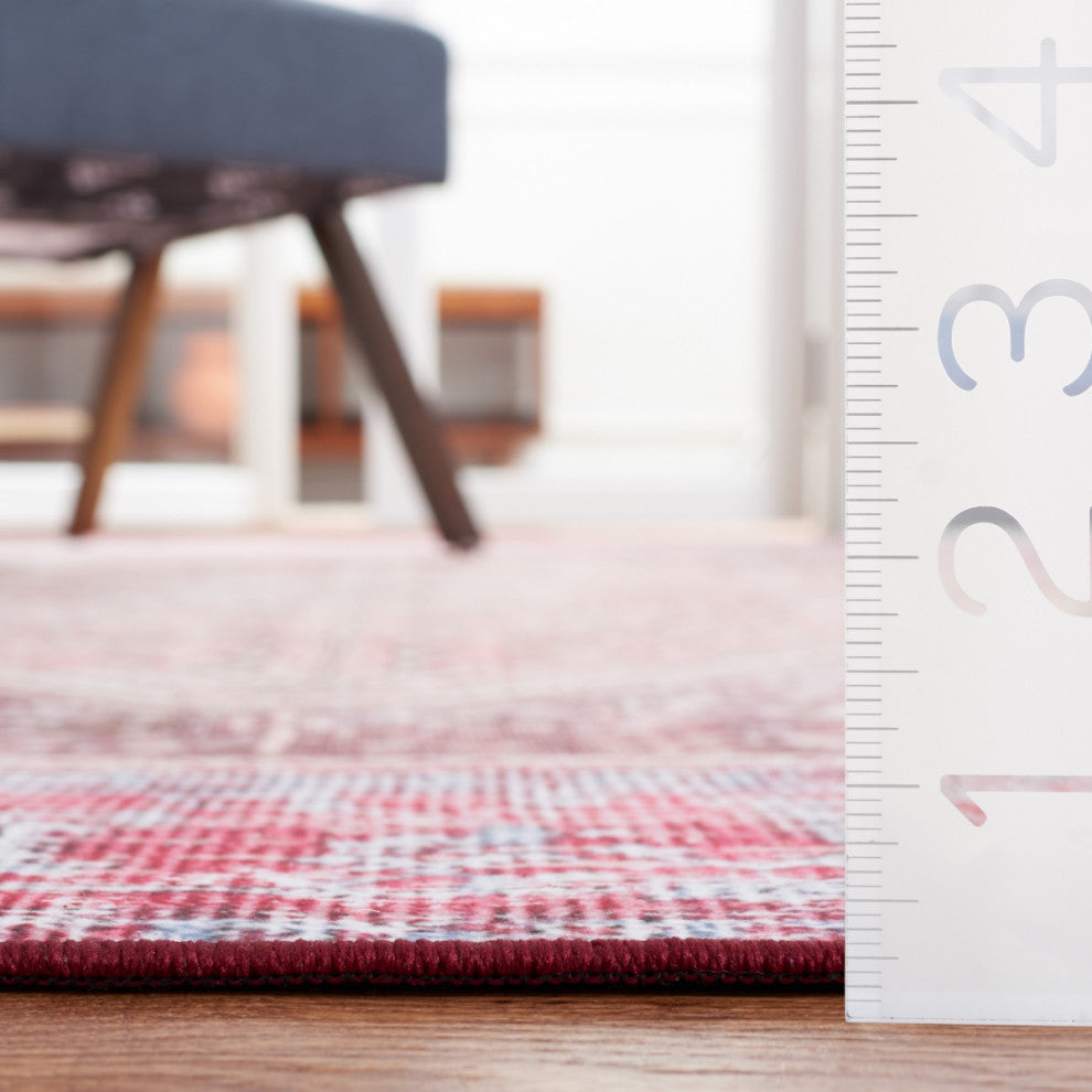 Safavieh Tucson TSN132 Rug Machine-Washable, Beige/Red, 3'x5'