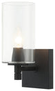 Matteo Lighting S04901MBCL Wall Sconce, Matte Black Finish