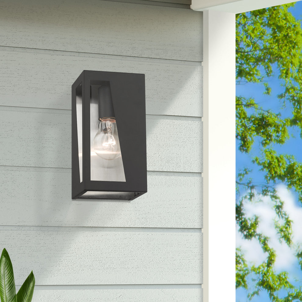Livex Lighting Forsyth 1-Light Black Outdoor Small Wall Lantern