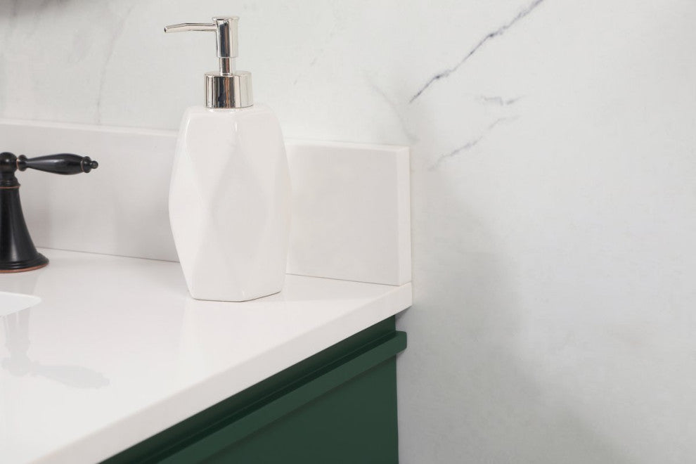 Home Living 21" Transitional Green-Light Bathroom Vanity