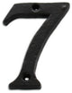 3" Iron Aged Black Finish Numeral, 7