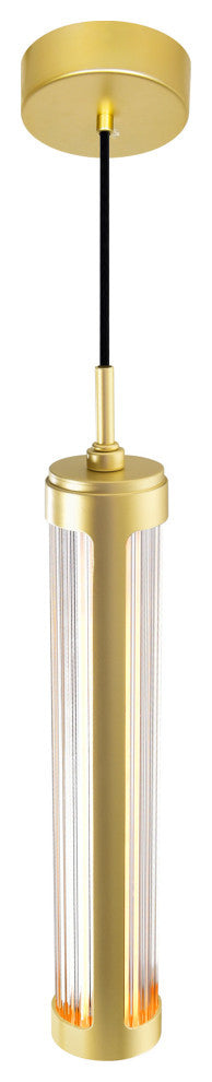 Neva 3 in LED Integrated Satin Gold Pendant