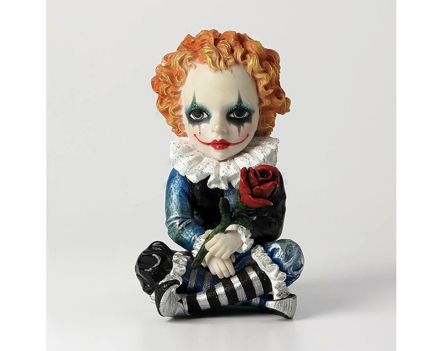 Cosplay Kids- Jester Holding A Rose Statue